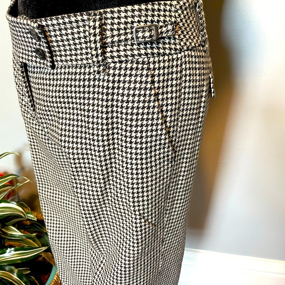 Houndstooth Cropped Wool Trouser - image 2